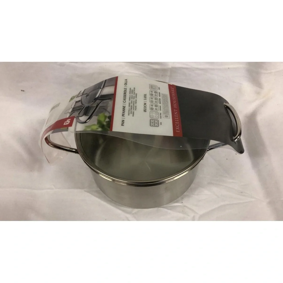 Kochtopf mit Glasdeckel - 22 cm Durchmesser - 3