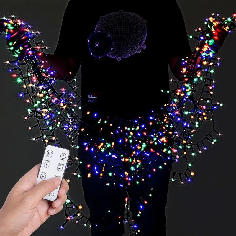 LED-Weihnachtsbeleuchtung 14m mit 700 LEDs für den Innen- und Außenbereich Multicolor inkl. Fernbedienung - 8