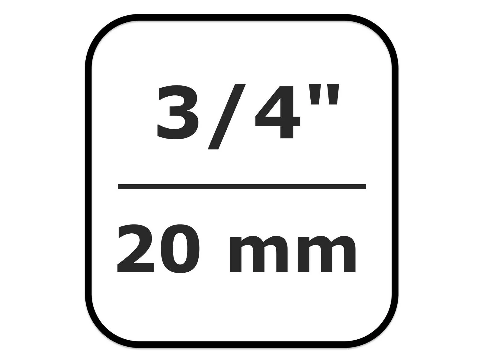 3/4" 6pt-Nuss, 90mm Länge Cr-Mo SW 19 (4 St.)