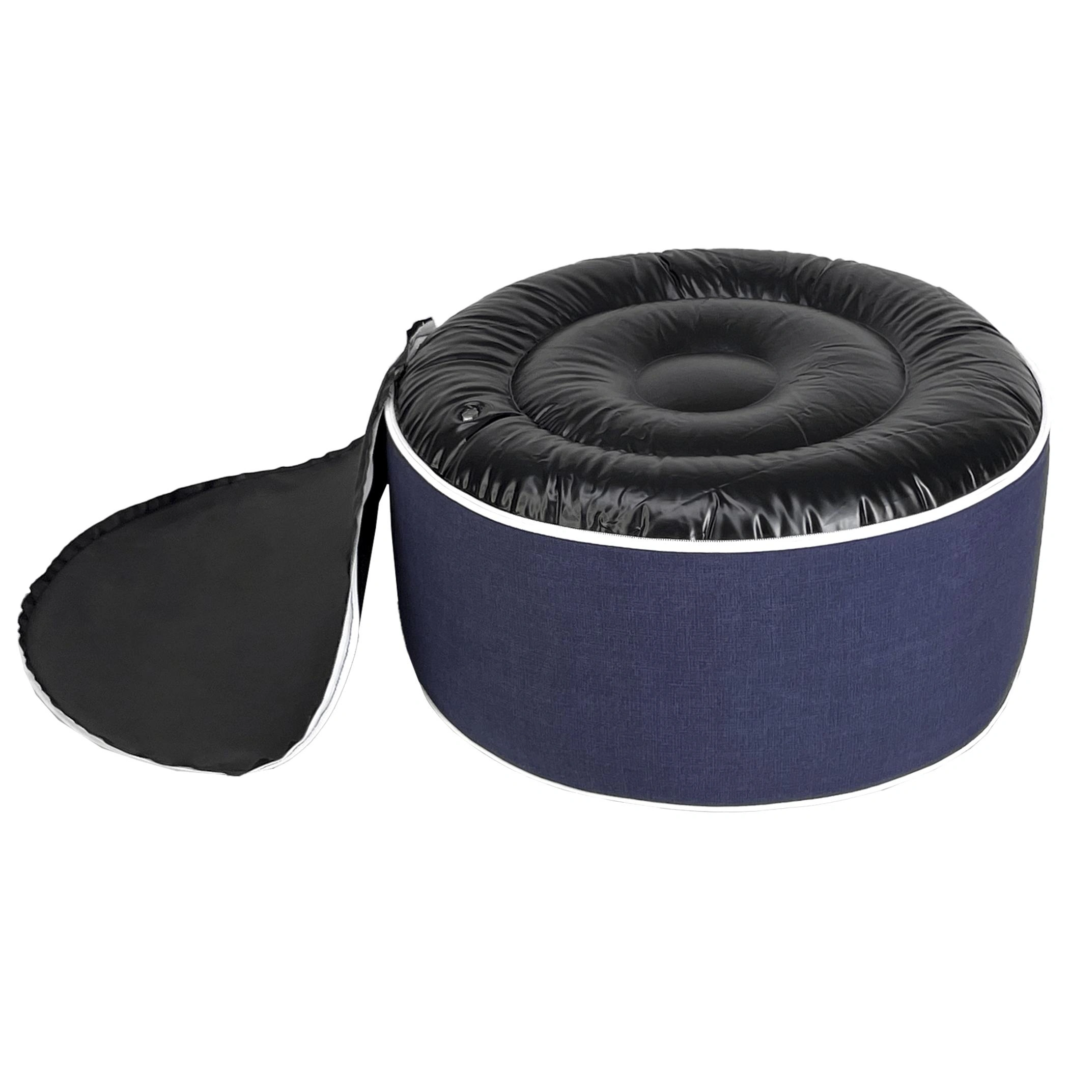 Aufblasbarer Lounge-Sitzhocker in Blau - 2