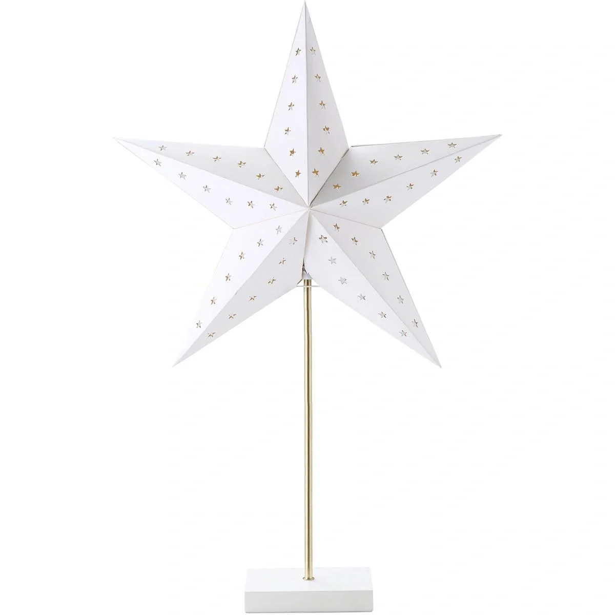Tischlampe Stern Weihnachtsstern Lampe Papierstern Lampe Tischleuchte 5 Zacken 71 cm Leuchtstern Weihnachtsdekoration We - 5
