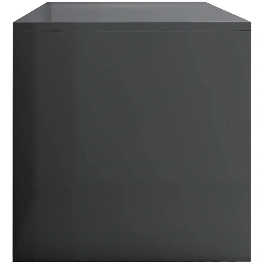 TV-Schrank 120x40x40 cm Spanplatte hochglänzend grau - 6