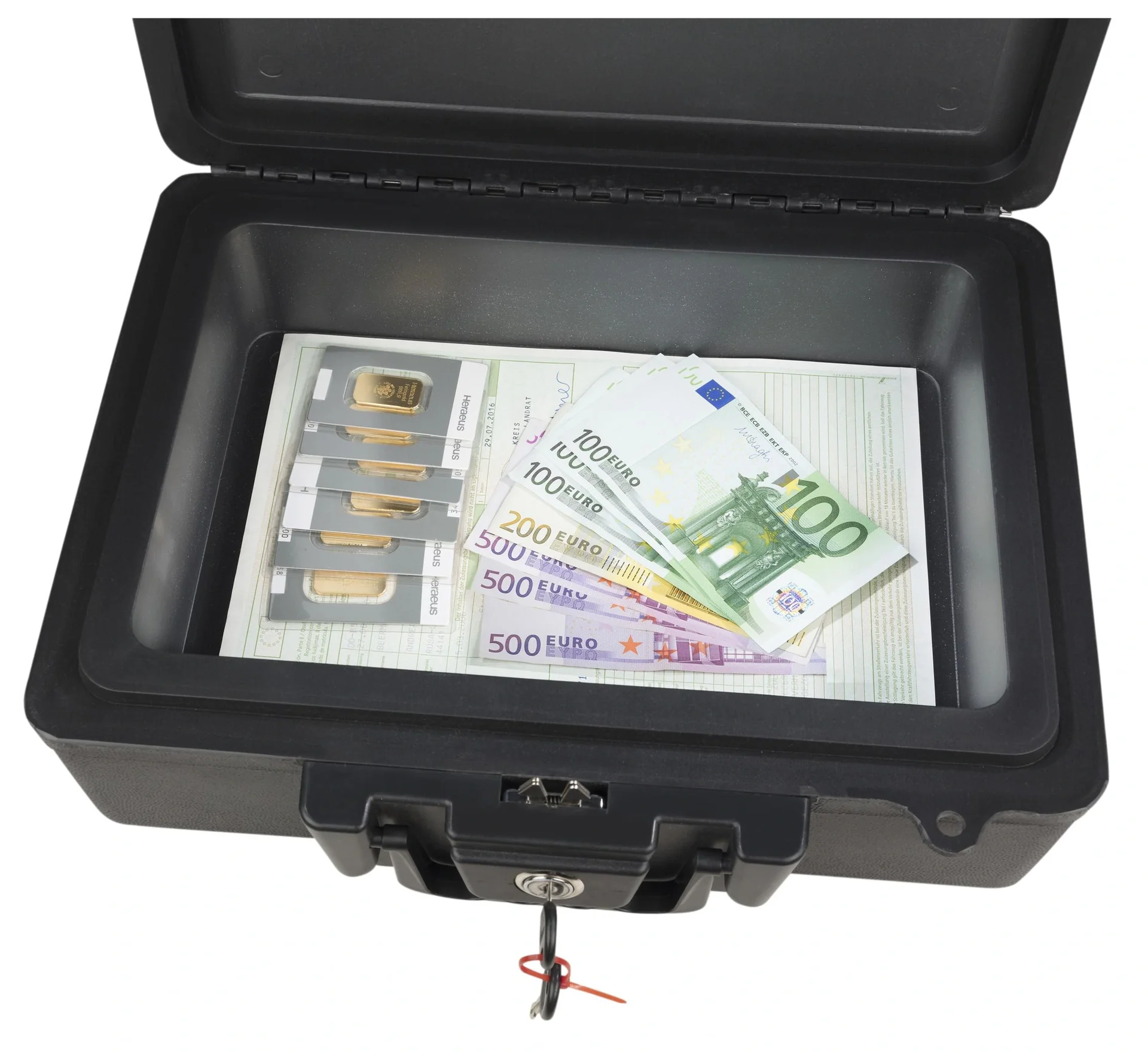 Dokumentenbox zur sicheren Aufbewahrung von Dokumenten, feuerfest - 3