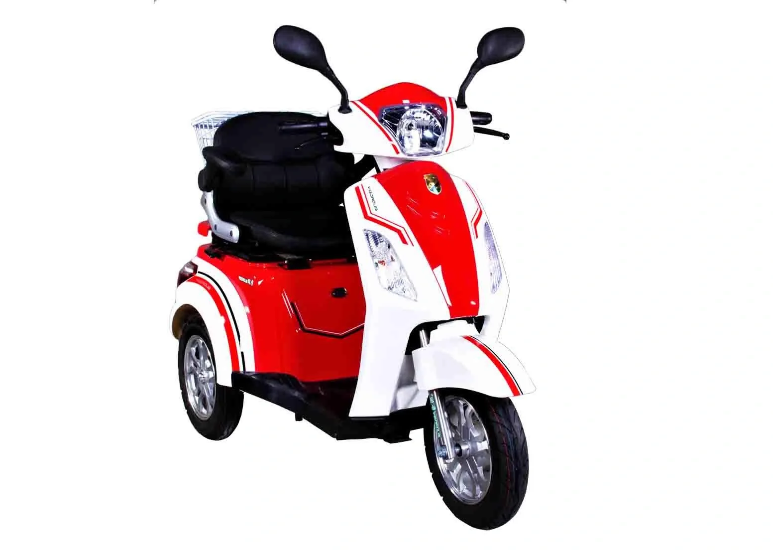 E-Roller Seniorenmobil rot-weiß - 20 km/h - 2