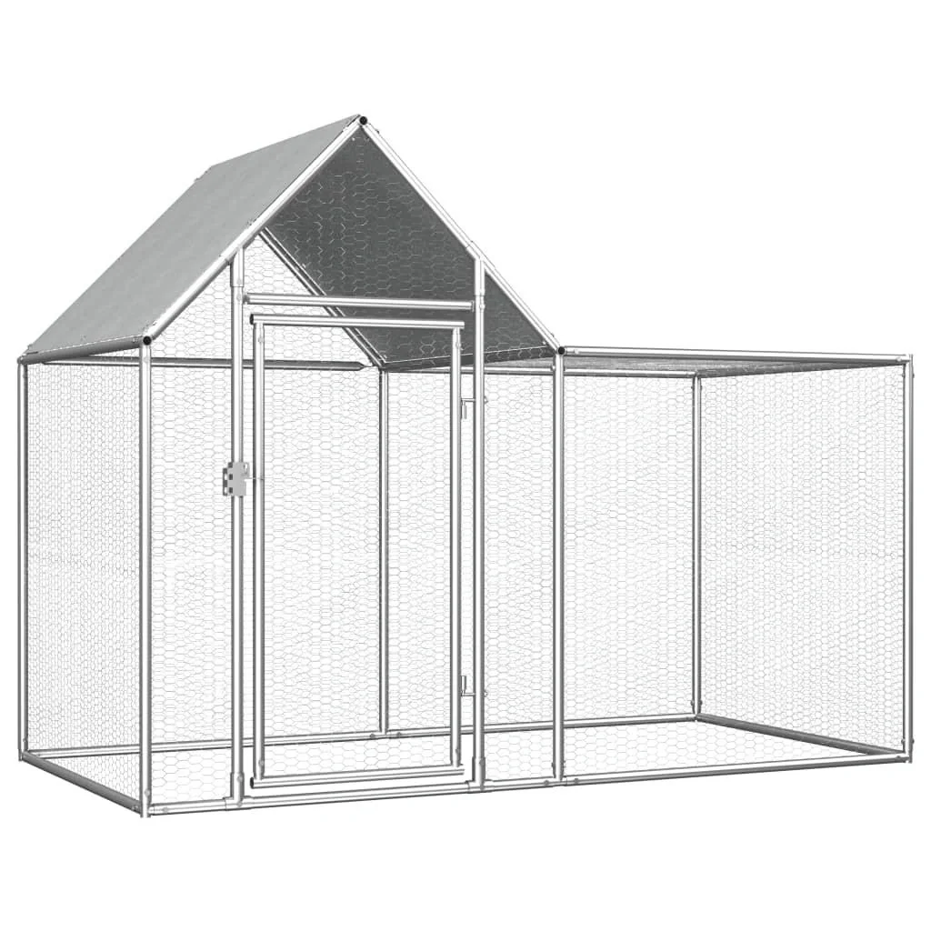 Hühnerstall 2x1x1,5 m Stahl verzinkt - 1