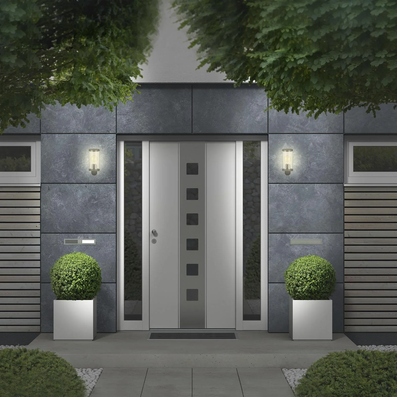 Außenleuchte, 1-flammig, Metall-Kunststoff / schwarz, IP44, E27 Fassung - 5