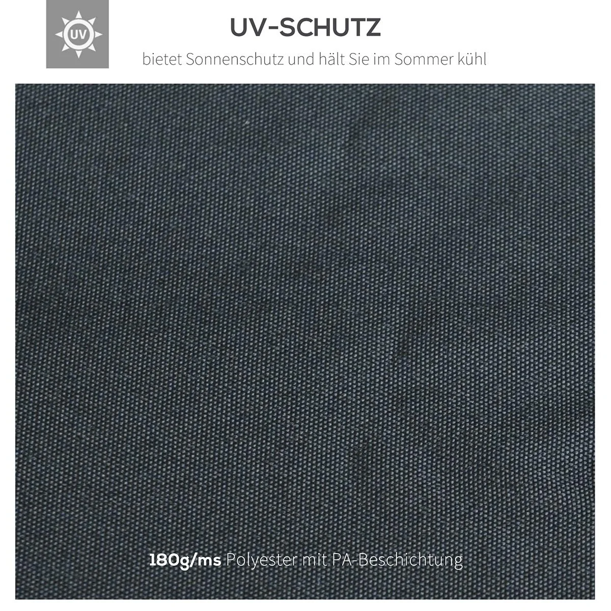 Ersatzdach Pavillondach für Metallpavillon Gartenpavillon Partyzelt Gartenzelt Polyester 3x3m Kohlegrau - 5