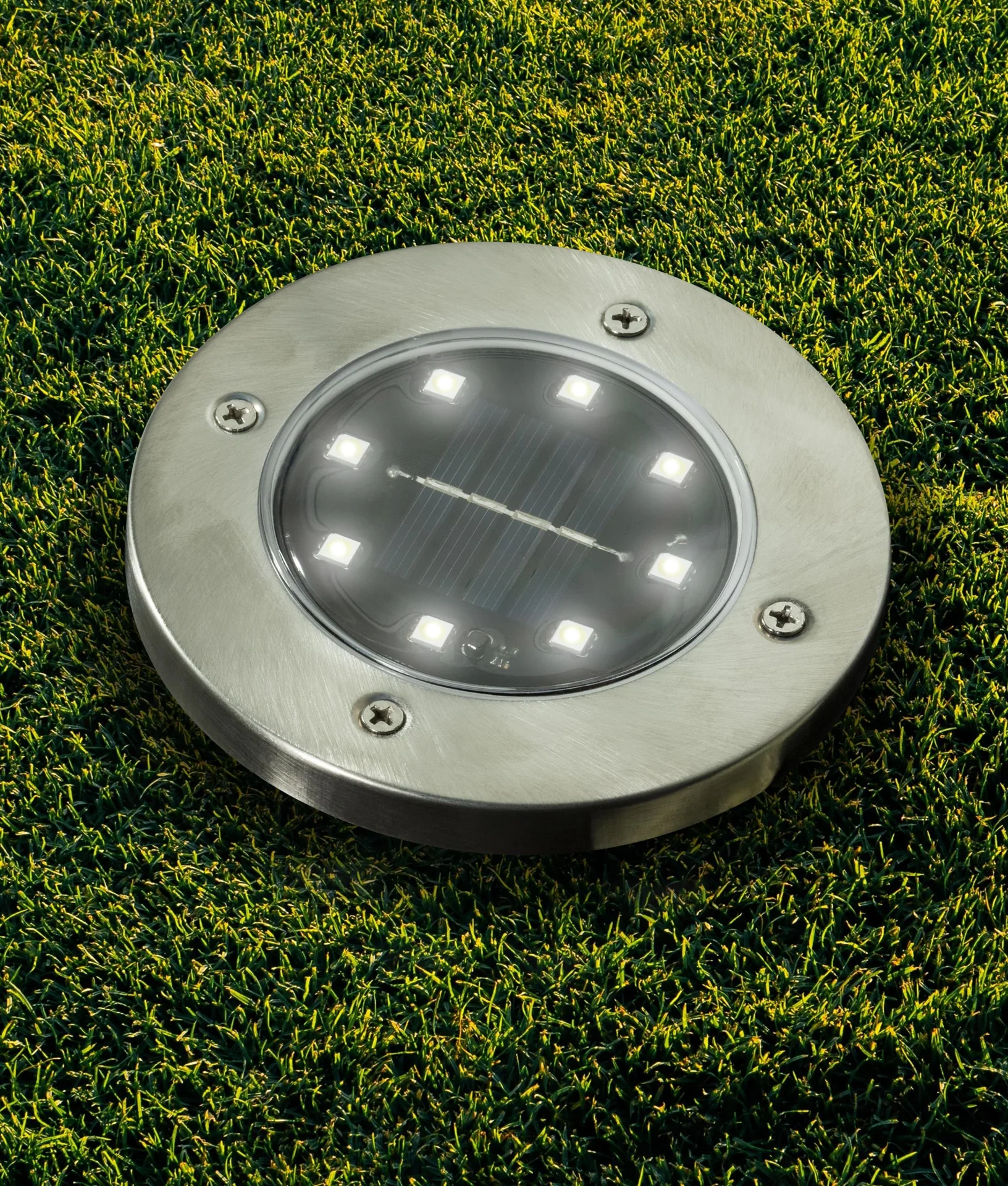 Solar Edelstahl Bodenstrahler - 2er Set - 2