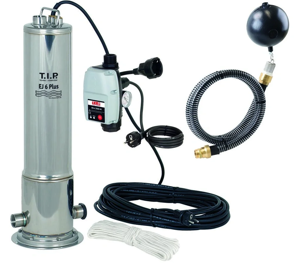 Zisternen-Tauchdruckpumpe EJ 6 Plus mit Anschlusszubehör & elektr. Pumpensteuerung, bis 6.300 l/h Förderm. - 1