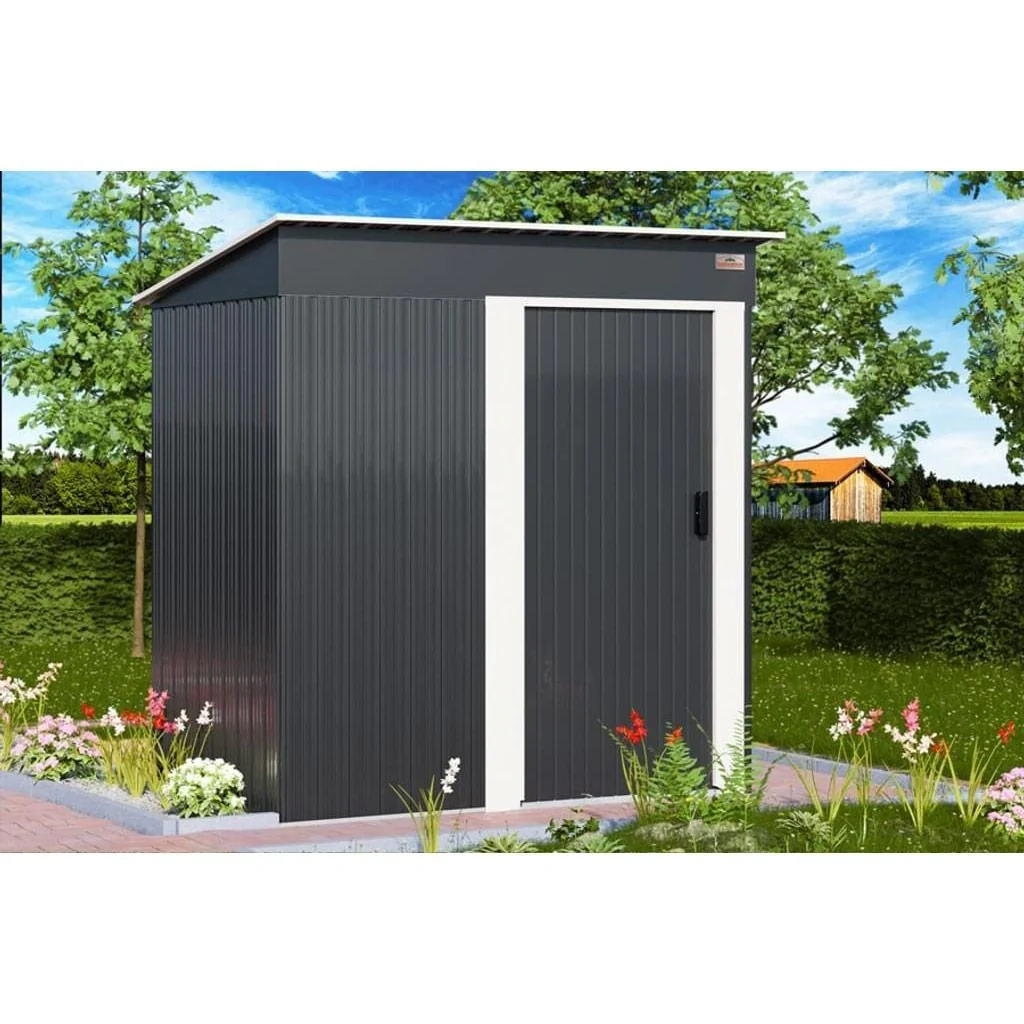 Gartenhaus - 2,52m³ - Metall - anthrazit - 162 x 86 x 181cm - 8