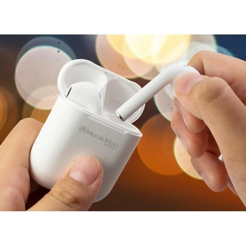 Kabellose Stereo-In-Ear-Kopfhörer weiß - 3