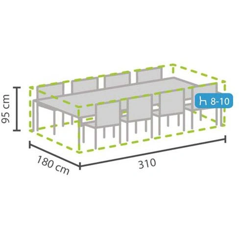 schutzhülle für rechteckiges lounge-set - xxl - 5