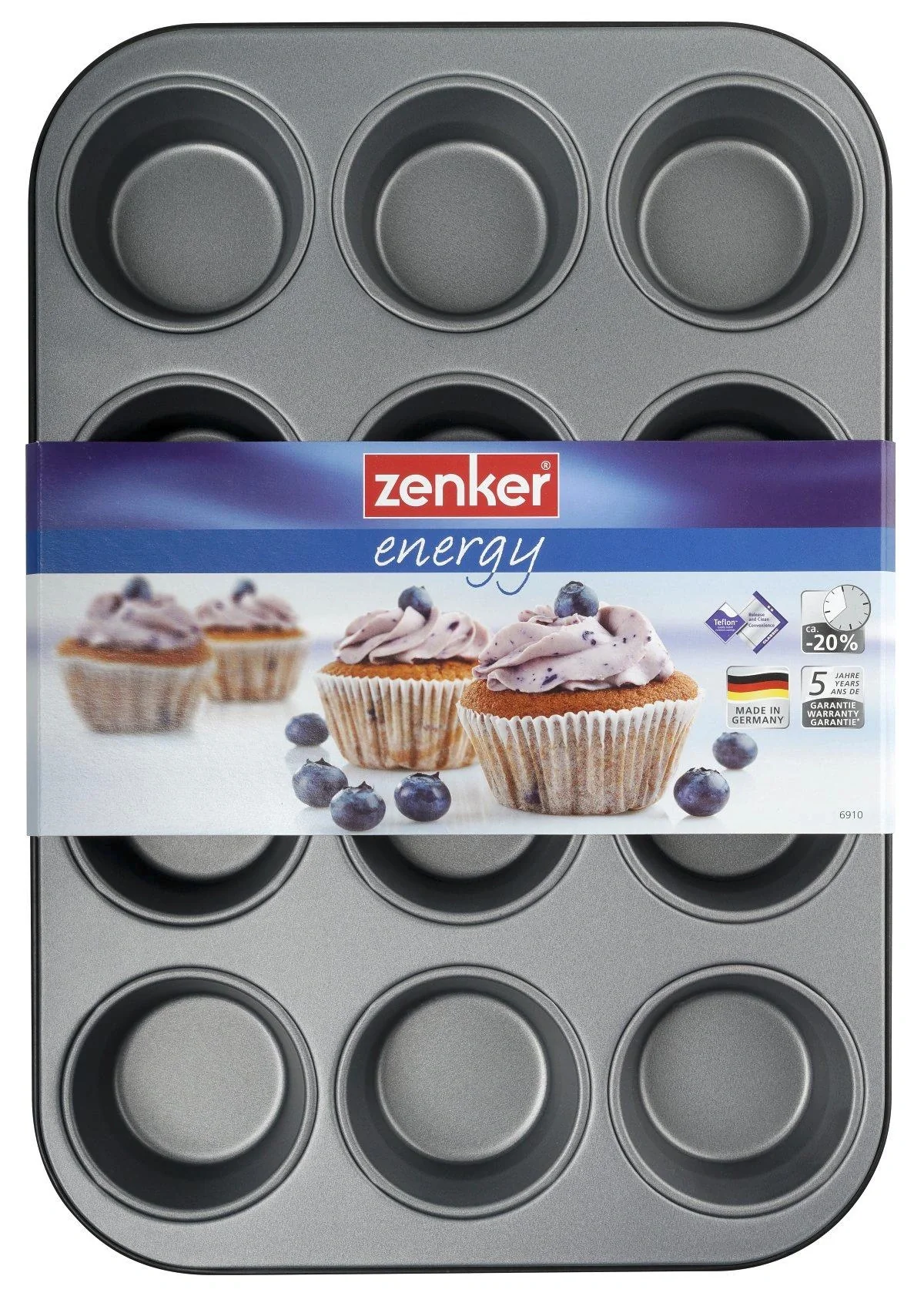 Muffinblech 12er Energy, 38,5 x 26,5 x 3 cm - 5