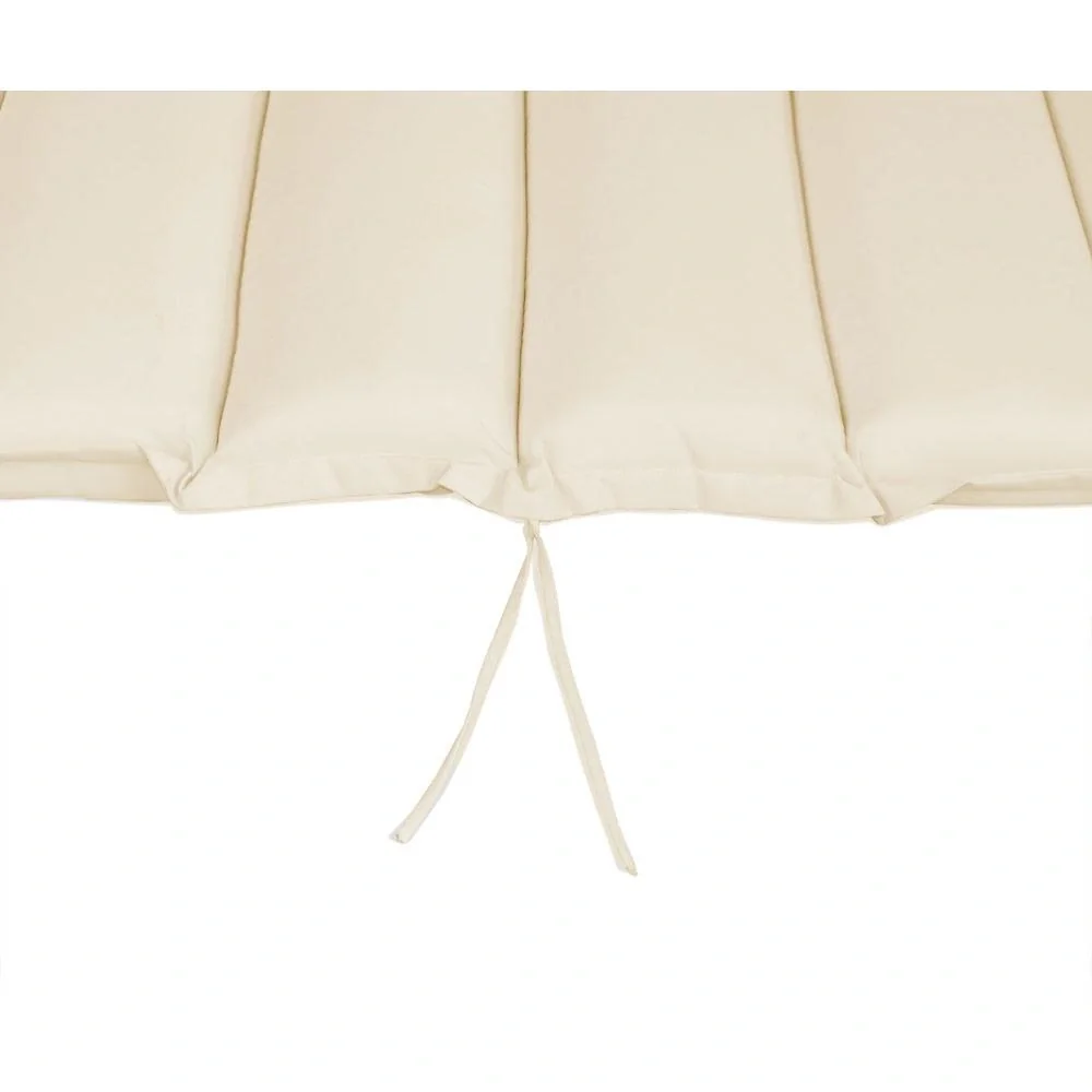 Gartenkissen - Für Liege - Mit Kissen - 183x56x7cm - Creme - 5
