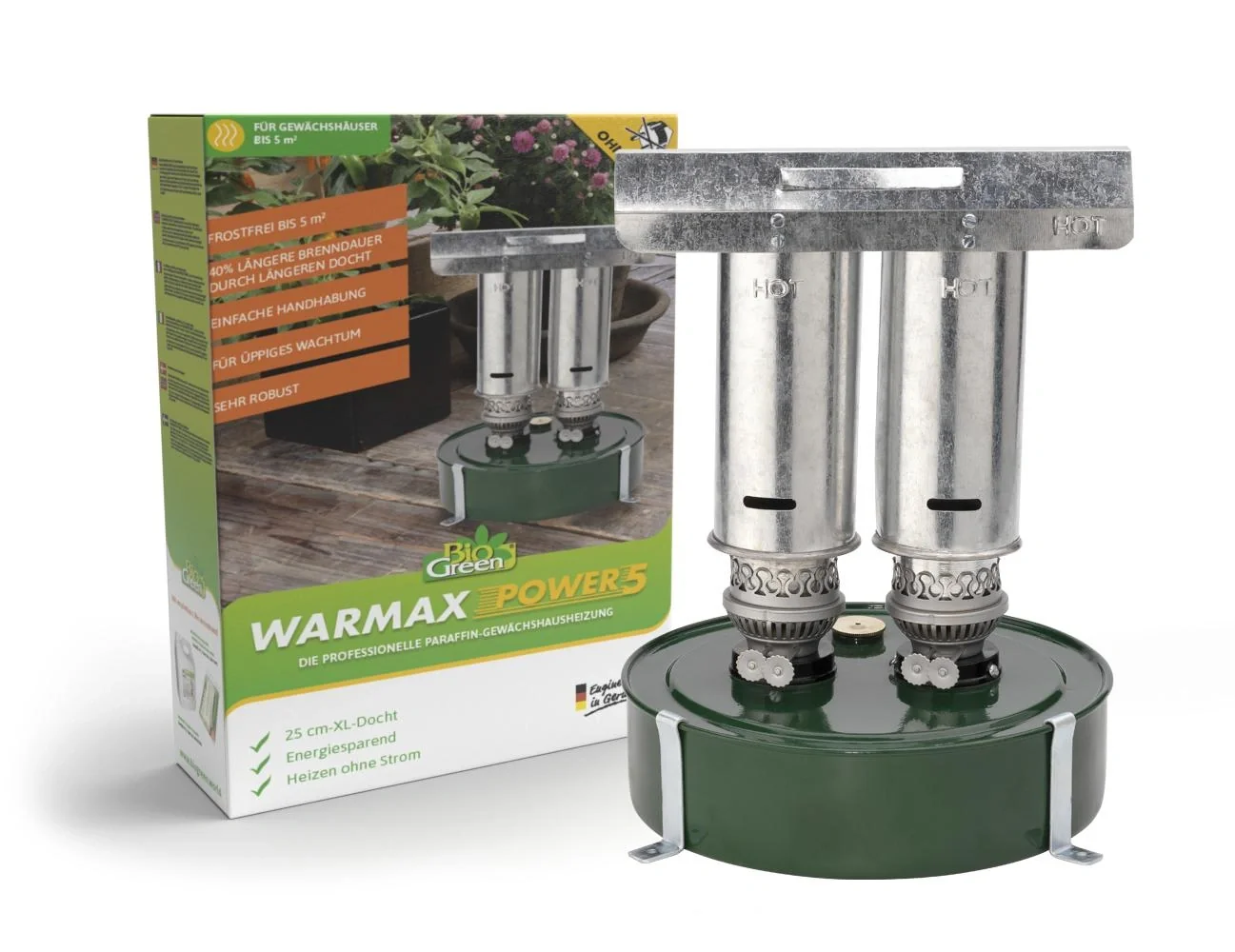 Paraffin-Gewächshaus-Heizung "WARMAX POWER 5" - 600 W - 7