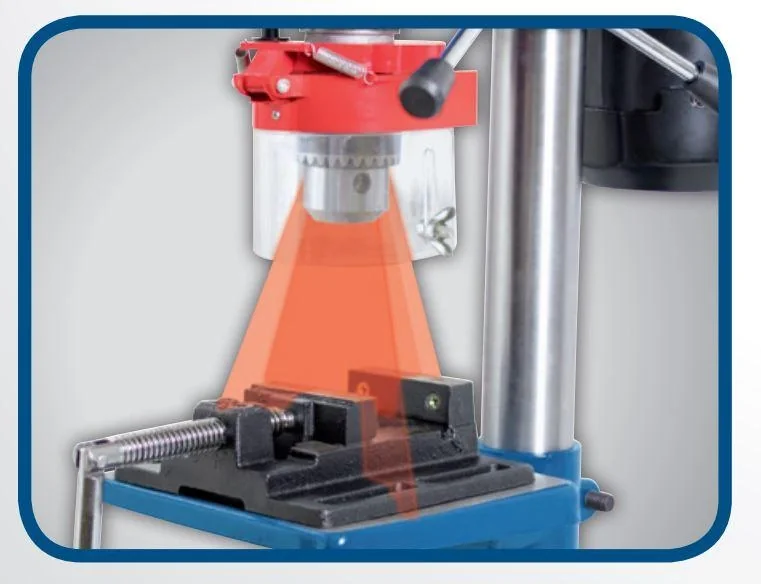 Tischbohrmaschine DP16VL mit Positionslaser und Schraubstock - 5