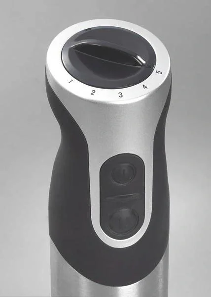 Turbo Stabmixer-Set Edelstahl, 1000 Watt, mit Rührbecher, Deckel & Rührbesen - 5