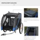 Fahrradanhänger für Hunde schwarz, rot - 10