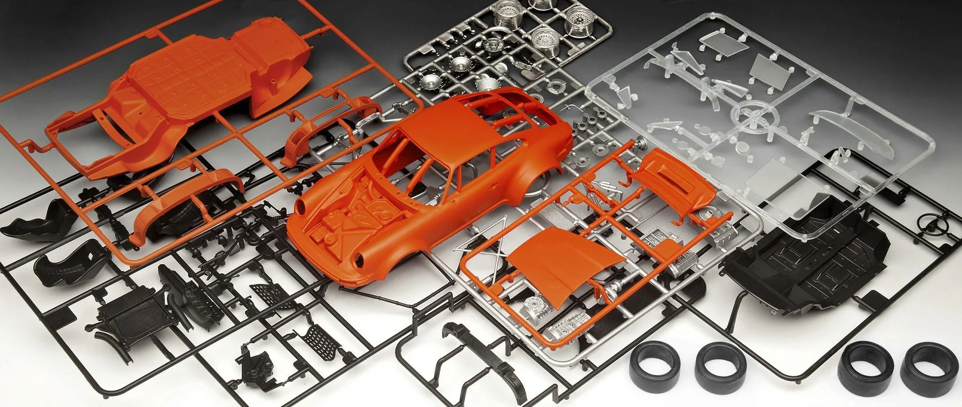 Modellbausatz Porsche 934 RSR "Jägermeister" im Maßstab 1/24 - 104 Einzelteile - 2