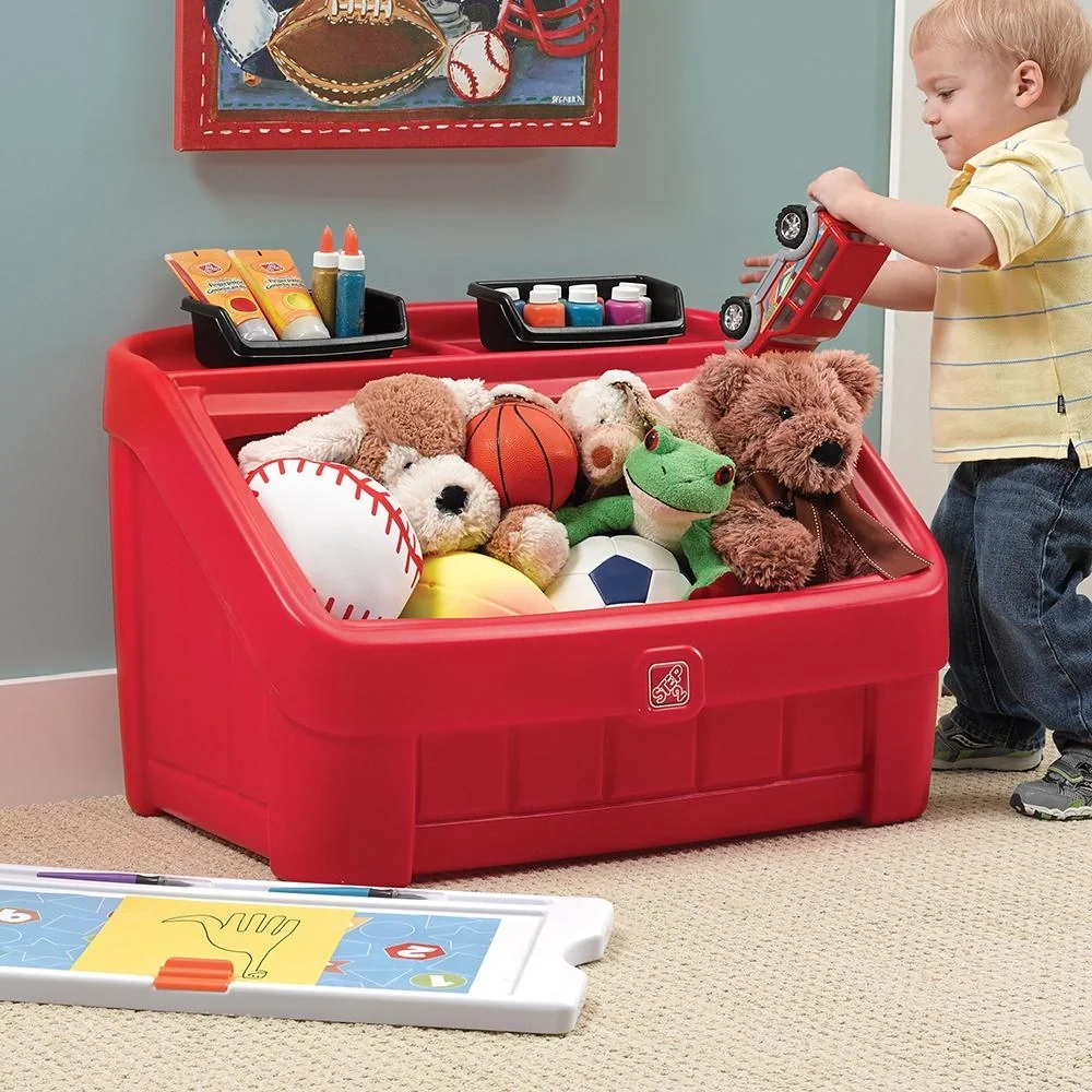 2-in-1 Toy Box & Art Deckel - 8