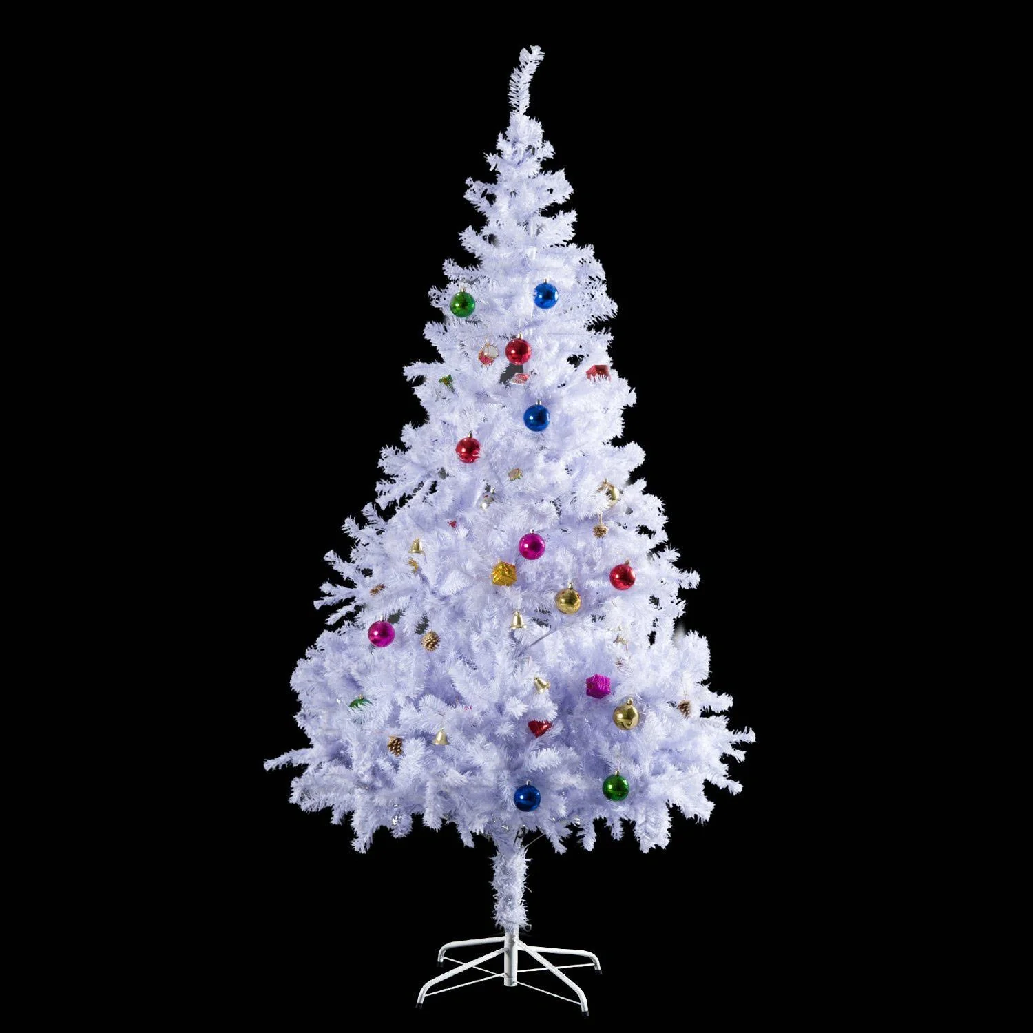 Weihnachtsbaum Tannenbaum mit Ständer inkl, Dekor 180cm Weiß - 6