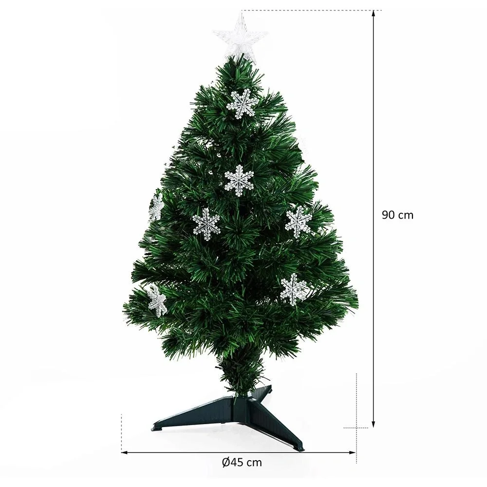 Weihnachtsbaum mit 12 LED-Lichter grün - 3