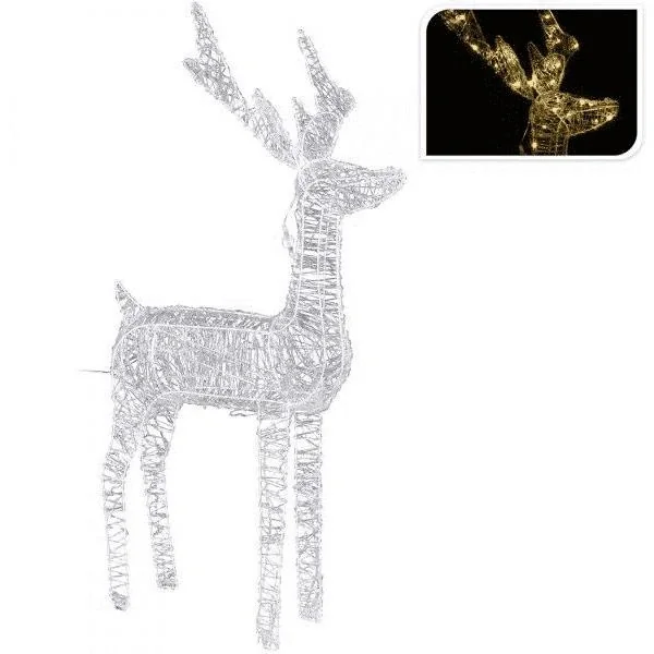 Verlicht Rendier LED Kerstverlichting warm wit 15 x 55 x 72 cm - 2