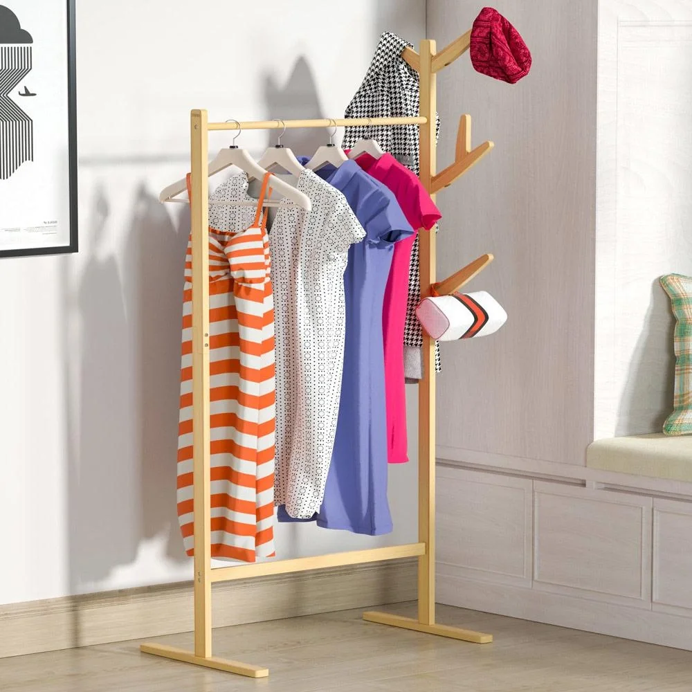 Kleiderbügel aus Bambus mit 8 Haken - 4