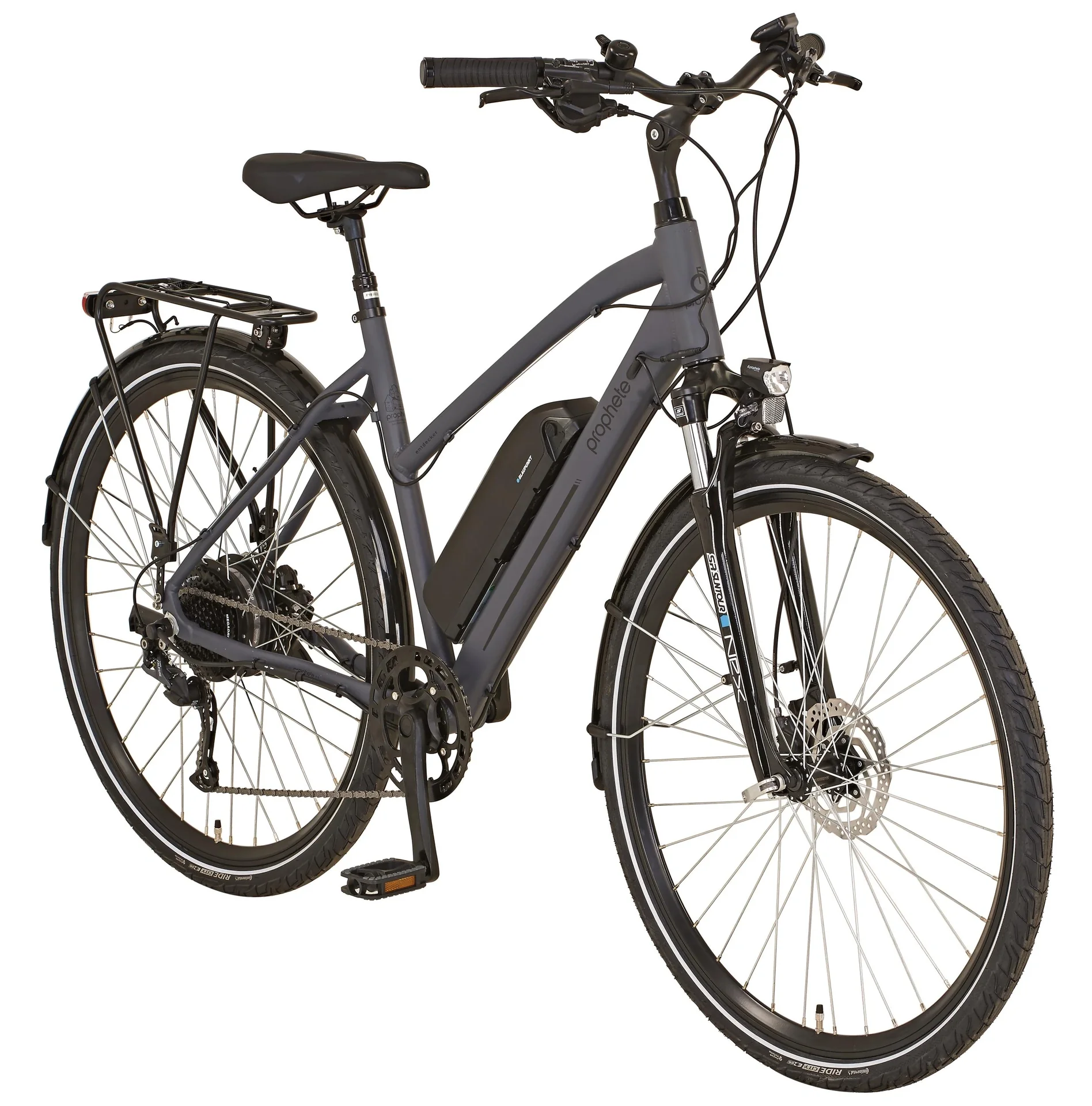 Damen Trekking E-Bike 28 Zoll, Rahmenhöhe 50 cm, 8-Gang Kettenschaltung, grau, ENTDECKER 20.EST.10 - 6