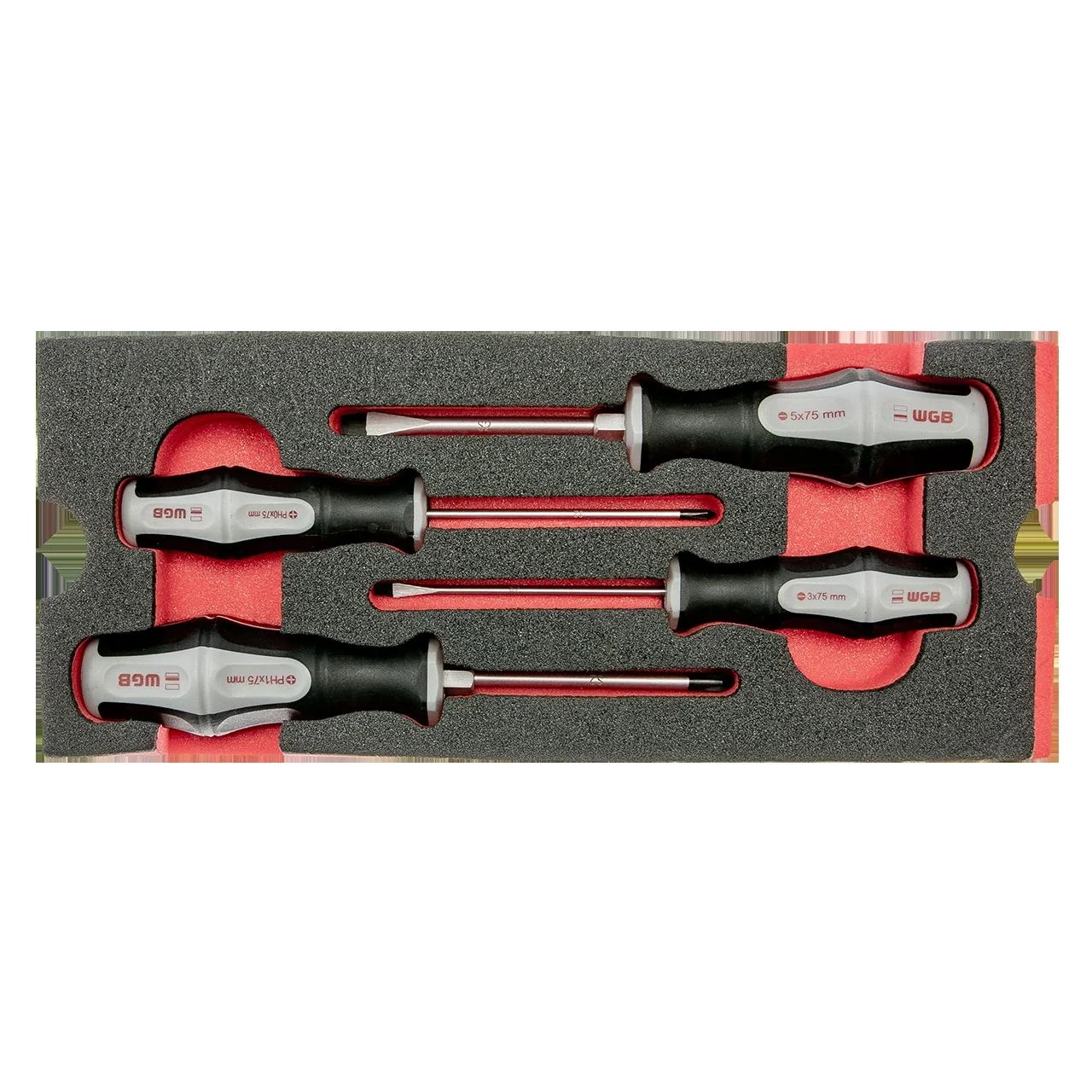 Werkstattwagen - 5 Schubladen, bestückt mit 6 Modulen, 103-teilig - 8