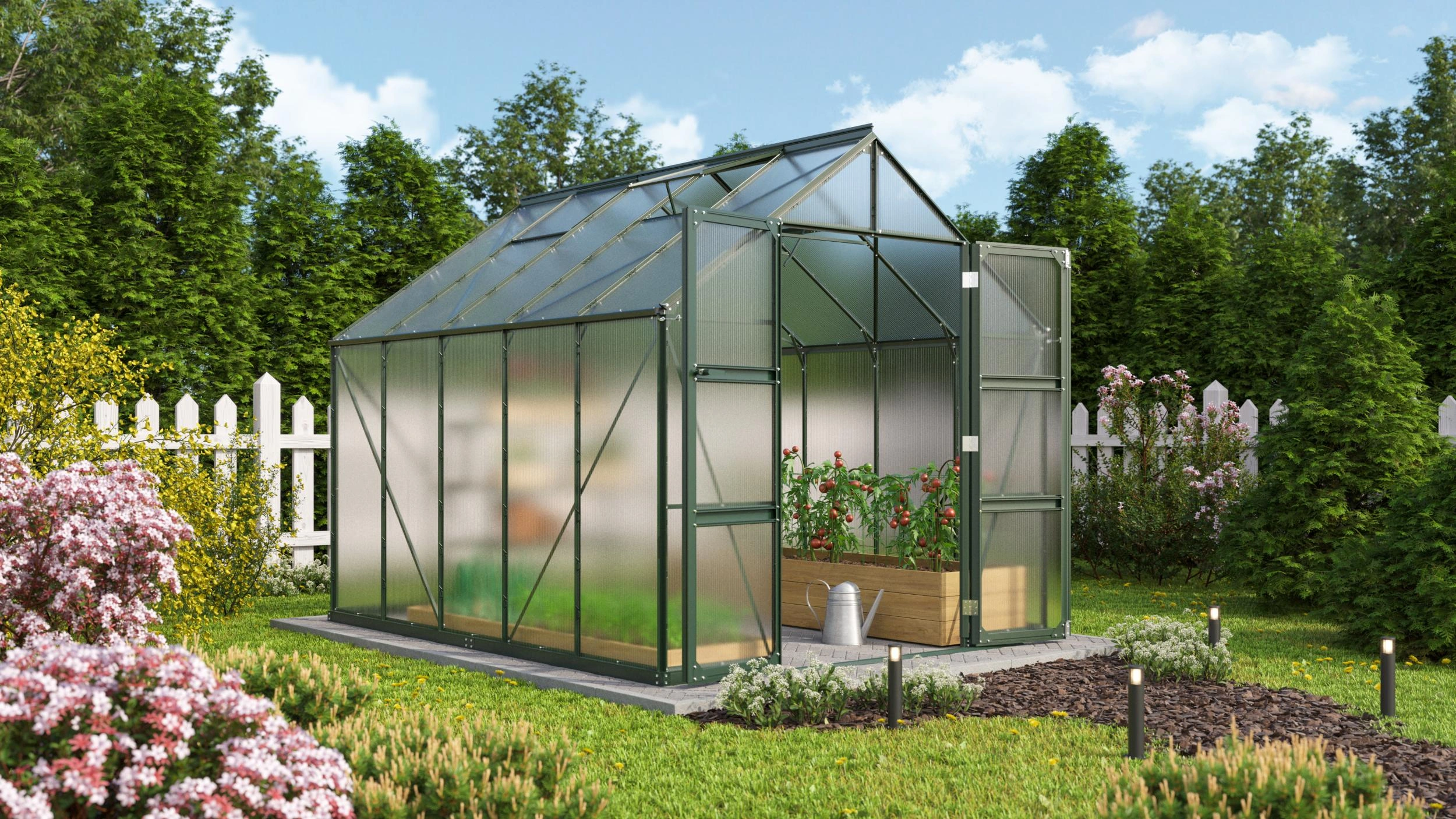 Gewächshaus Domus 8300 HKP 6 mm, Farbe smaragd - 2