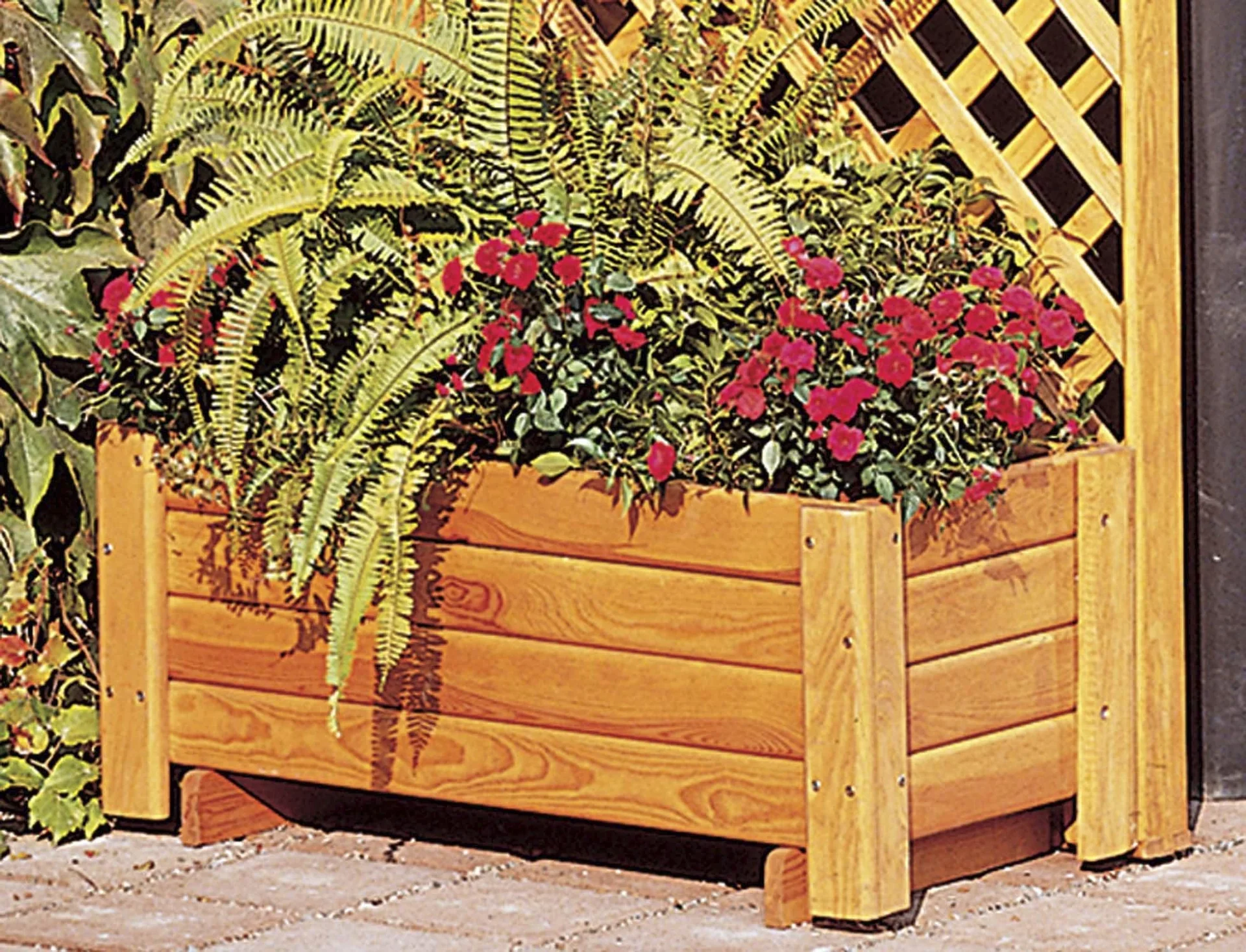 Mülltonnenspaliersystem "Rex" 2er Box + Pflanzkasten - 1