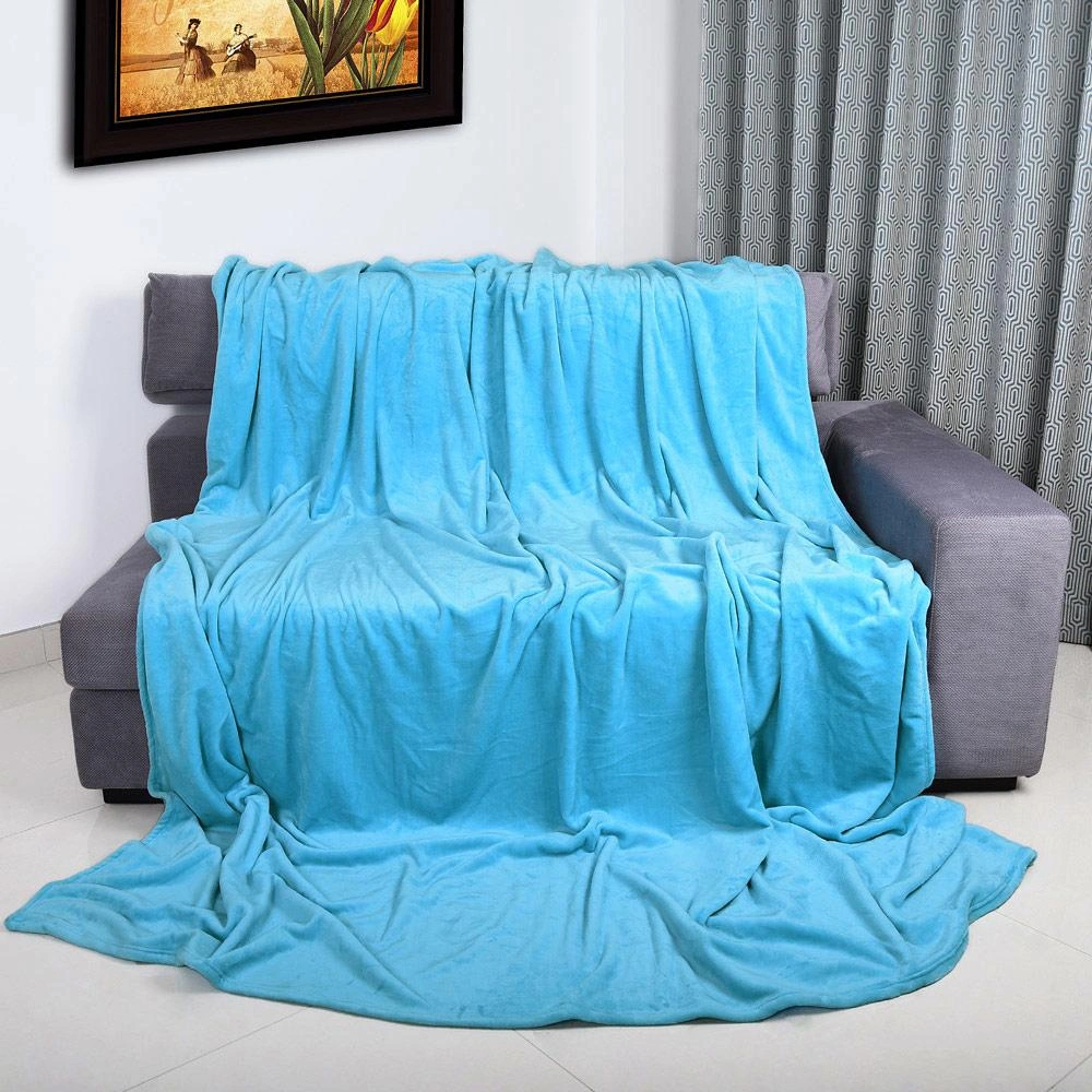 Decke - 250g - 240x220cm - hellblau - 5