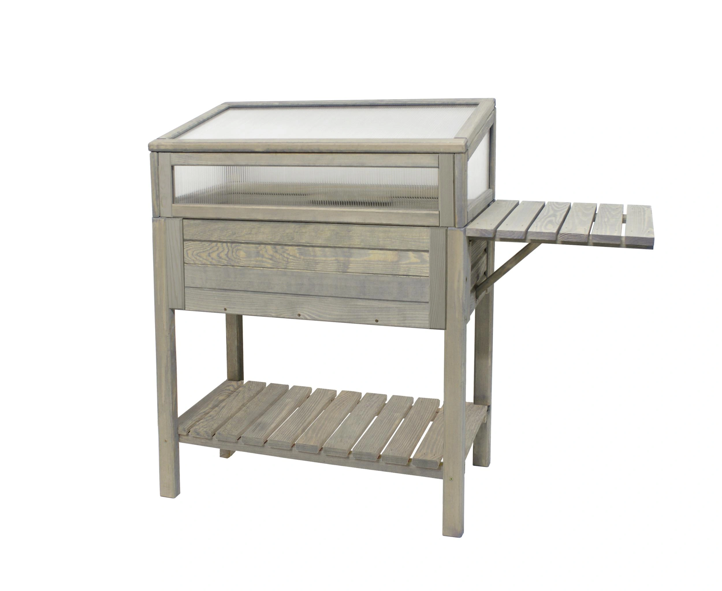 Hochbeet mit Ablagen grau - 1