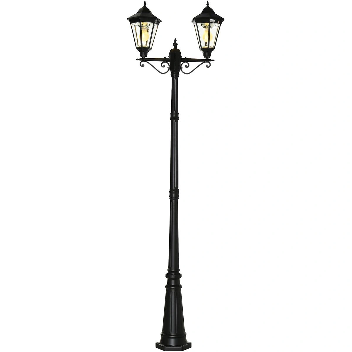 Solar Lampenmast - Doppelt - Schwarz - 22 x 72 x 248 cm - 5