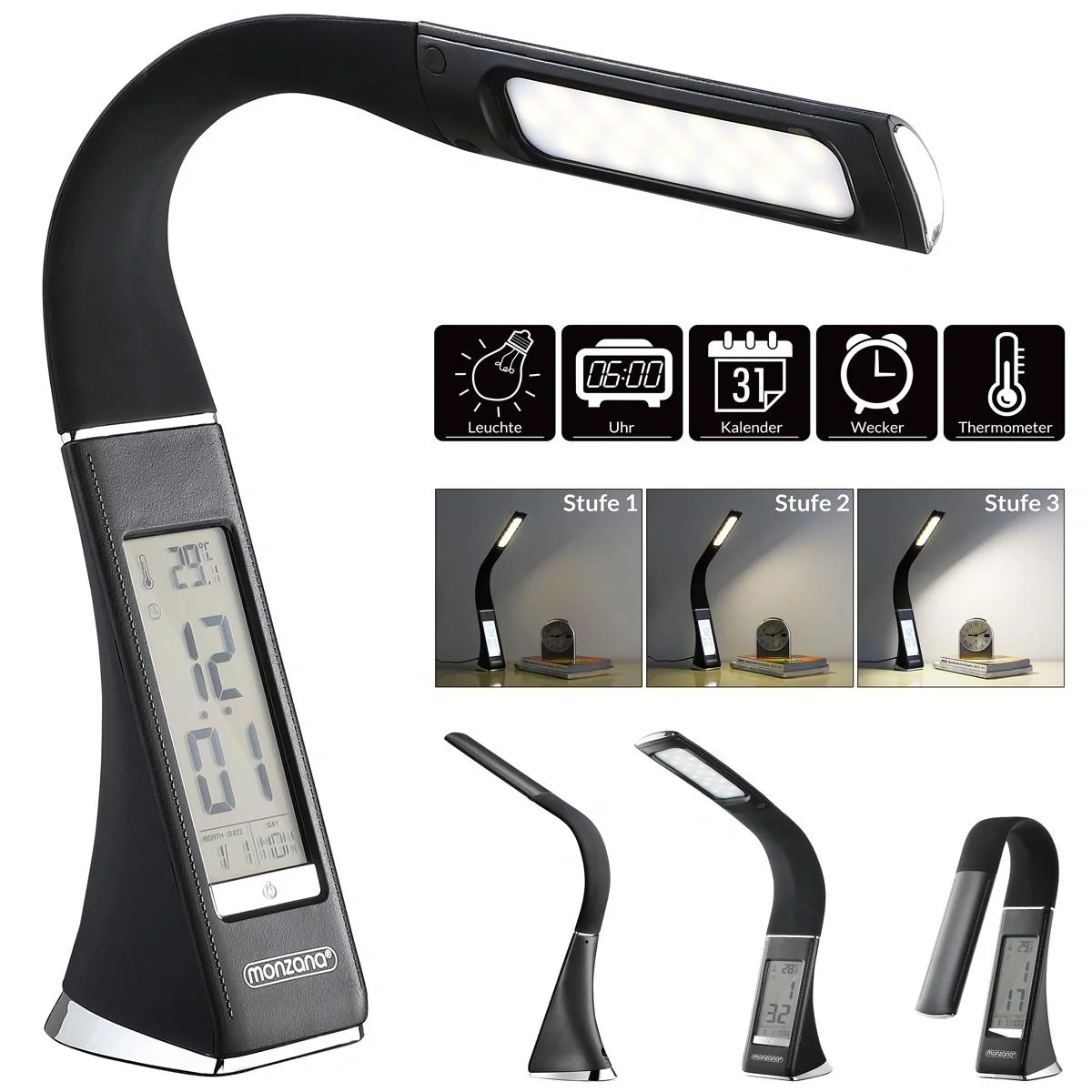 LED-Tischleuchte Lilly schwarz - 8