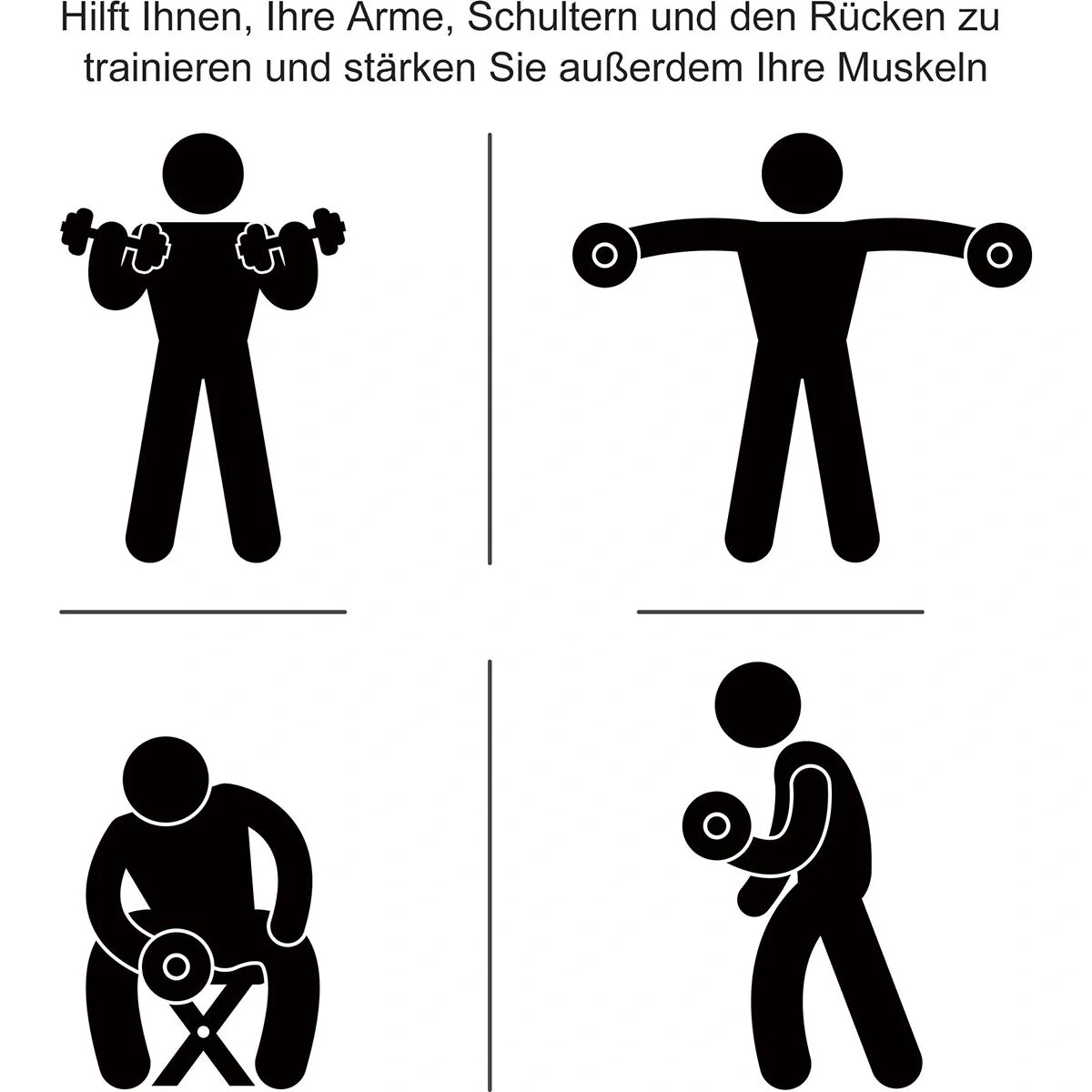 Kurzhantel Set 30 kg schwarz - 9