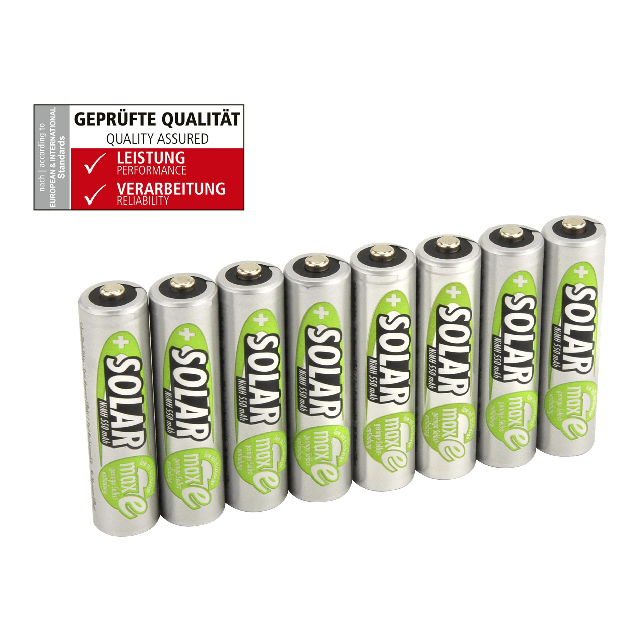 Solar NiMH Micro (AAA) Akku, 500 mAh - 8 Stück - 2