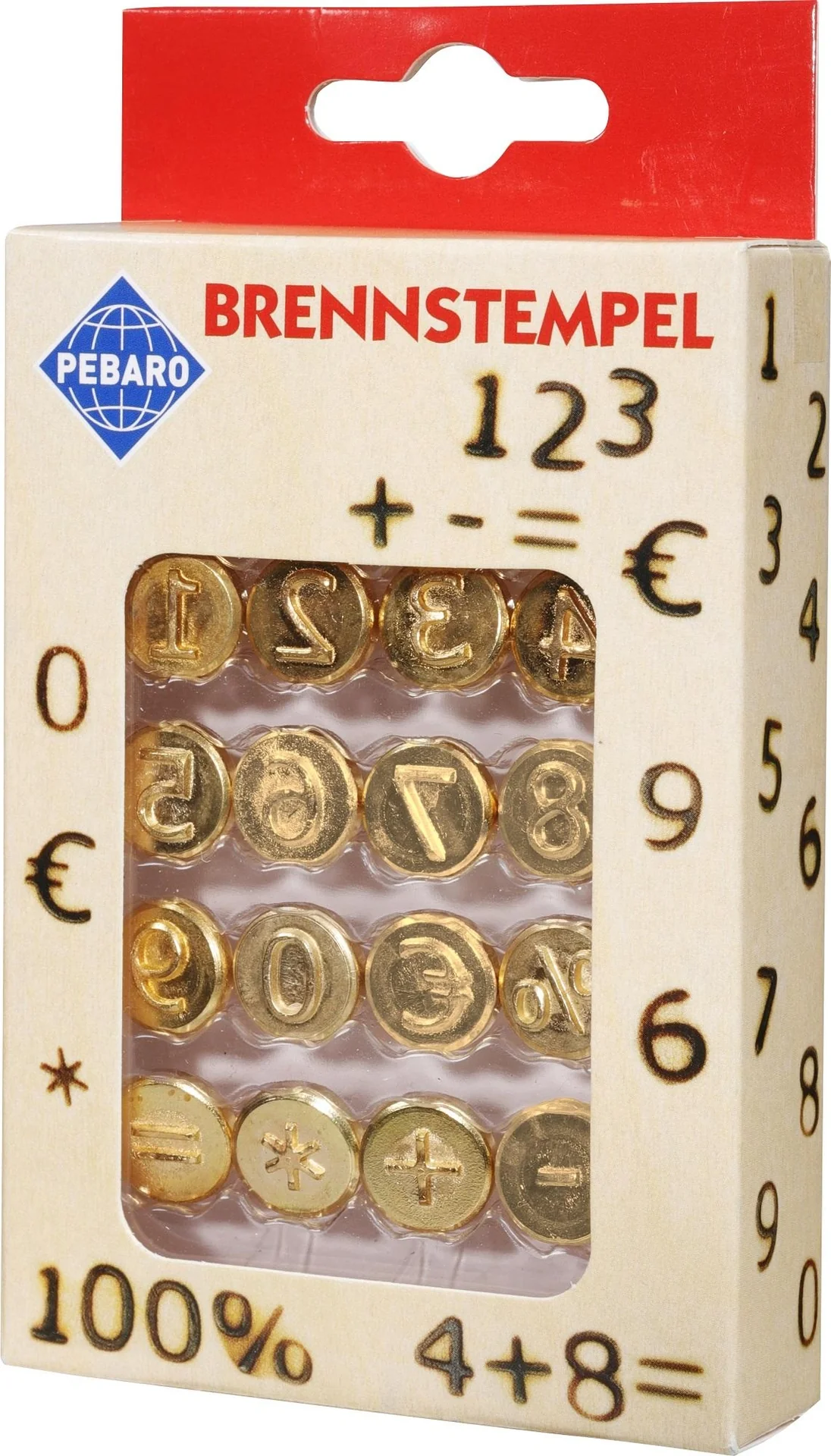 Brandmalstempel Set, Zahlen O bis 9, und 6 Zeichen - 3