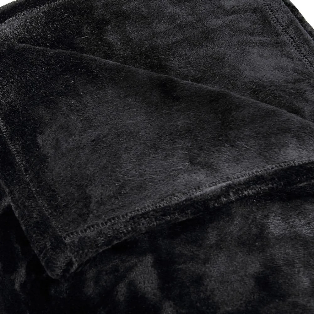Mikrofaser-Decke 240x220cm - schwarz - 4