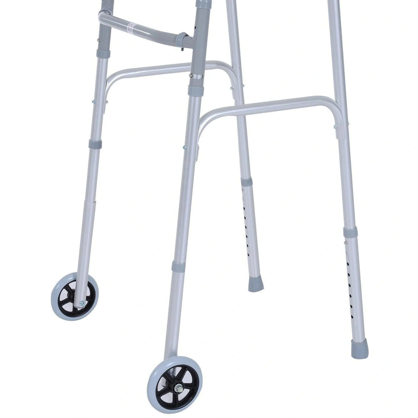 Gehwagen Gehgestell Gehbock Alu Gehhilfe mit 2 Rädern Faltbar - 6
