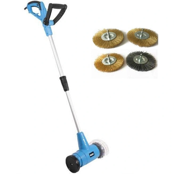 Elektrische Wildkrautbürste / Fugenreiniger mit 2 zusätzlichen Metallbürsten - 400W - 340 x 275 x 1230mm -GFR 401 - 6