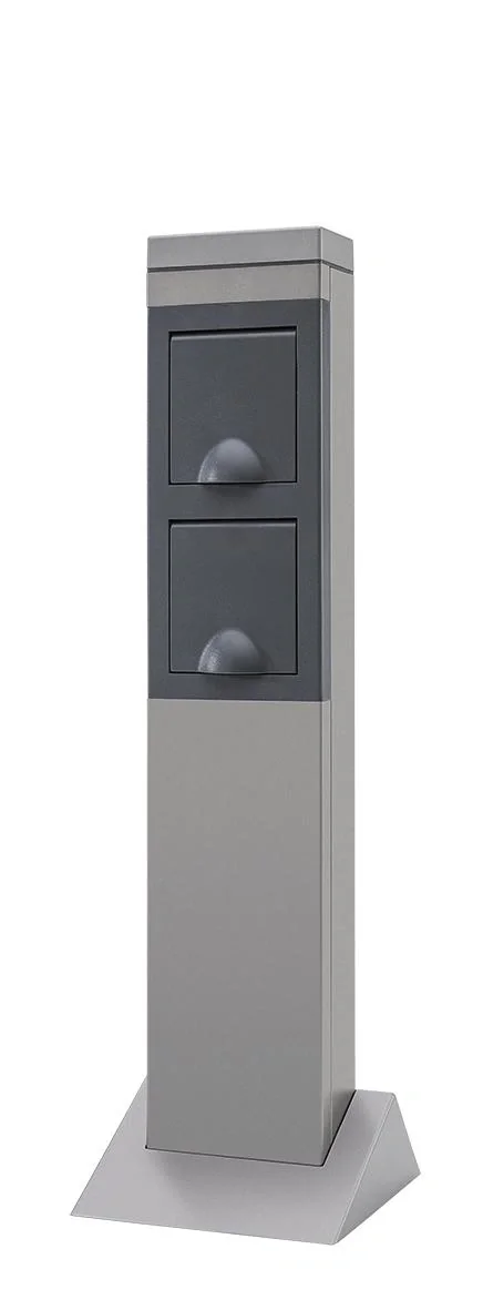 Garten Steckdosensäule 2fach, aus Alu - 2