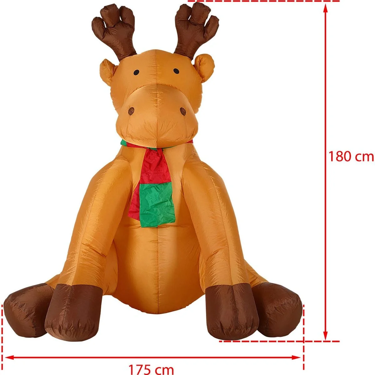 Rentier selbstaufblasend XL 180CM inklusive 6 LED Lichter - 5