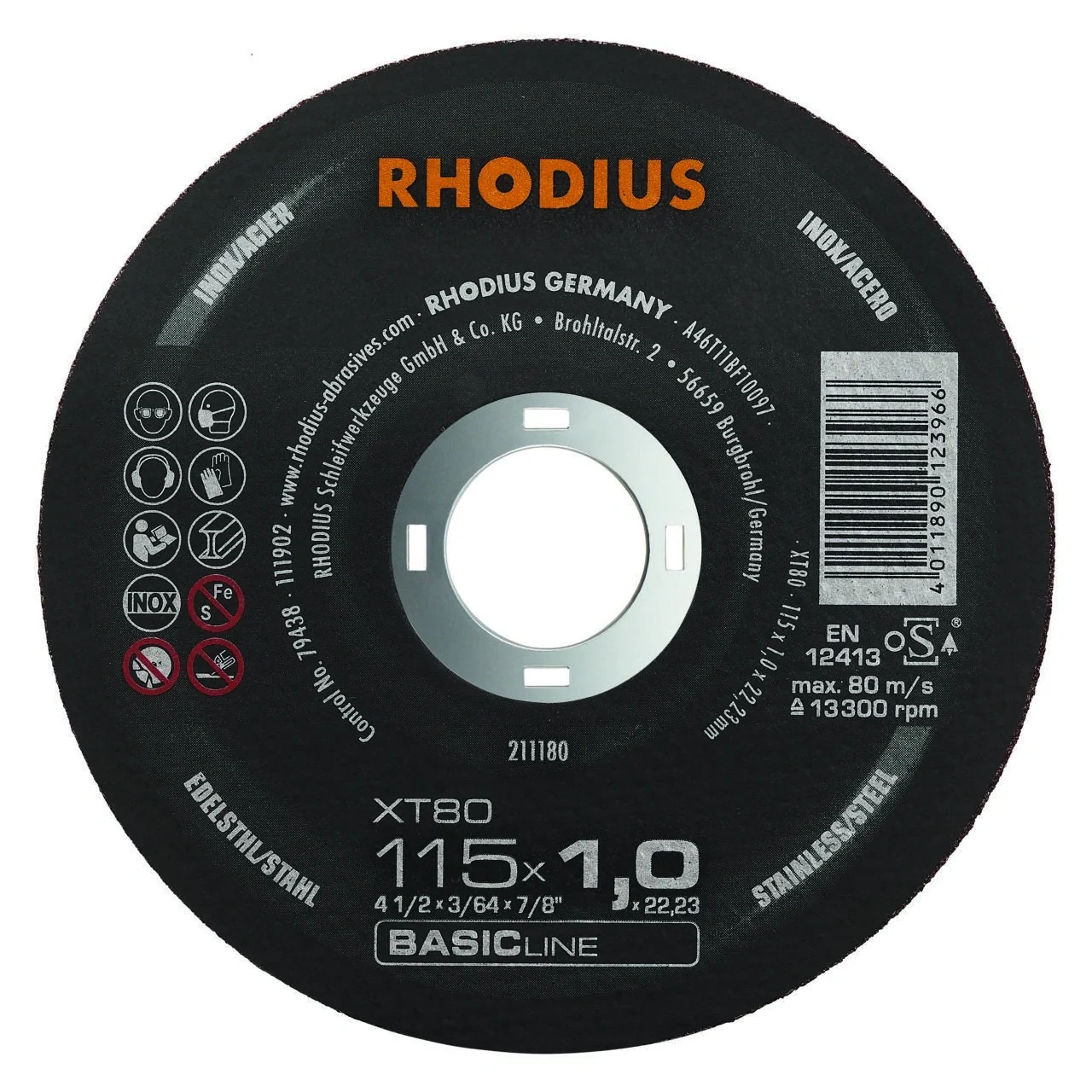 INOX Trennscheiben XT80, 115 x 1 x 22,23 mm, 50 Stück - 1