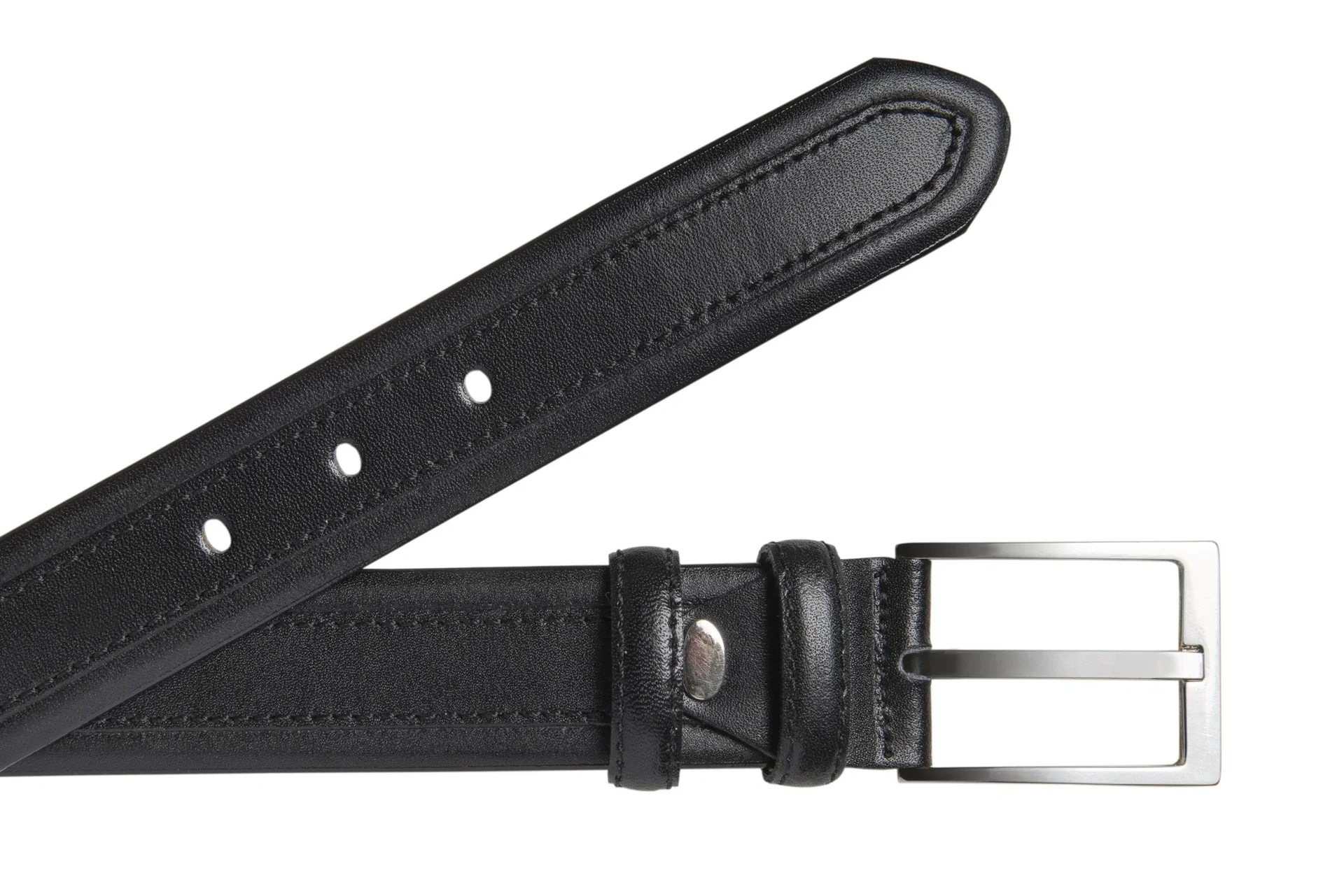 Ledergürtel, Farbe schwarz, Gr. 90 - 2