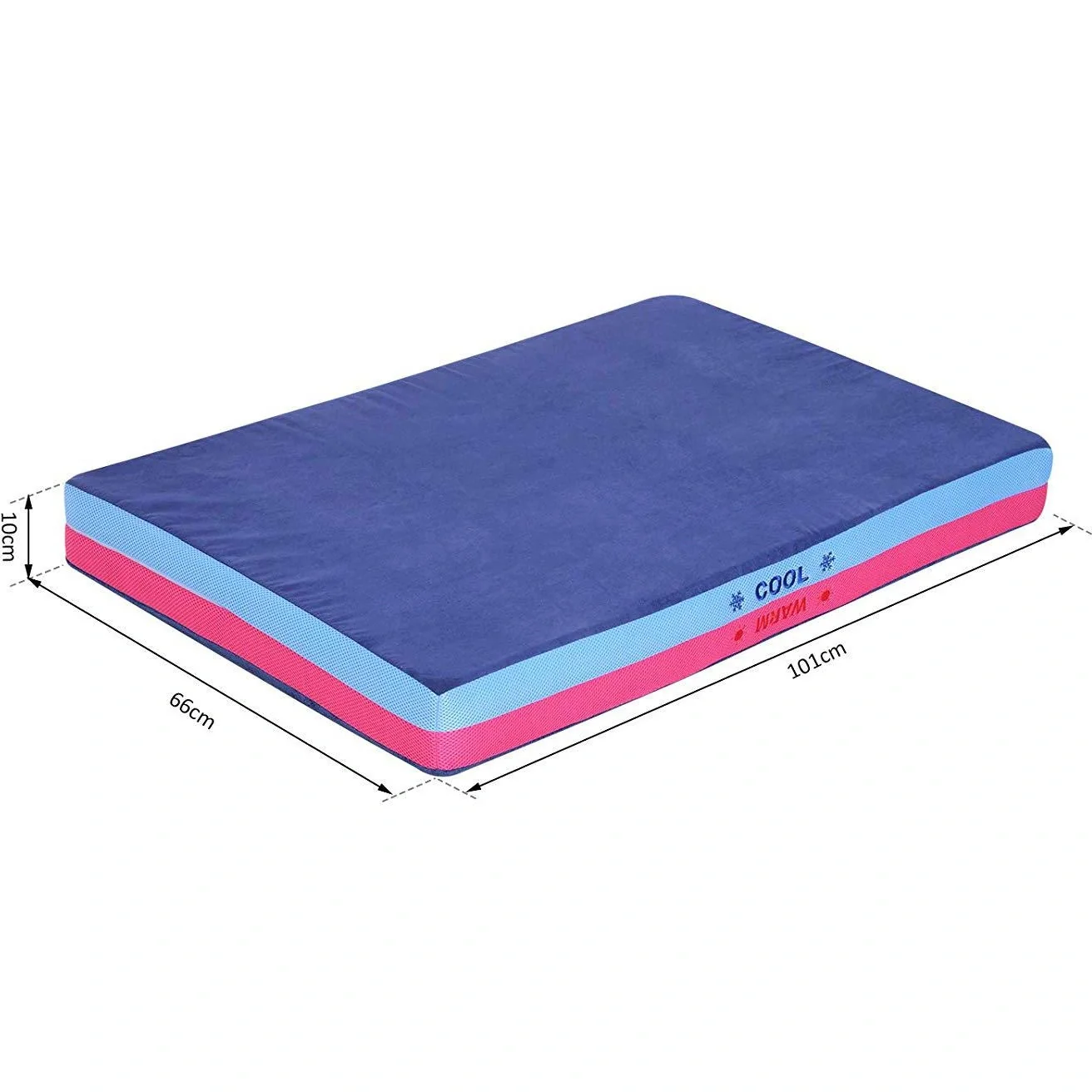 Hundebett Hundekissen Wendekissen Hundedecke für Haustiere Memory Foam Blau 88 x 56 x 10 cm - 6