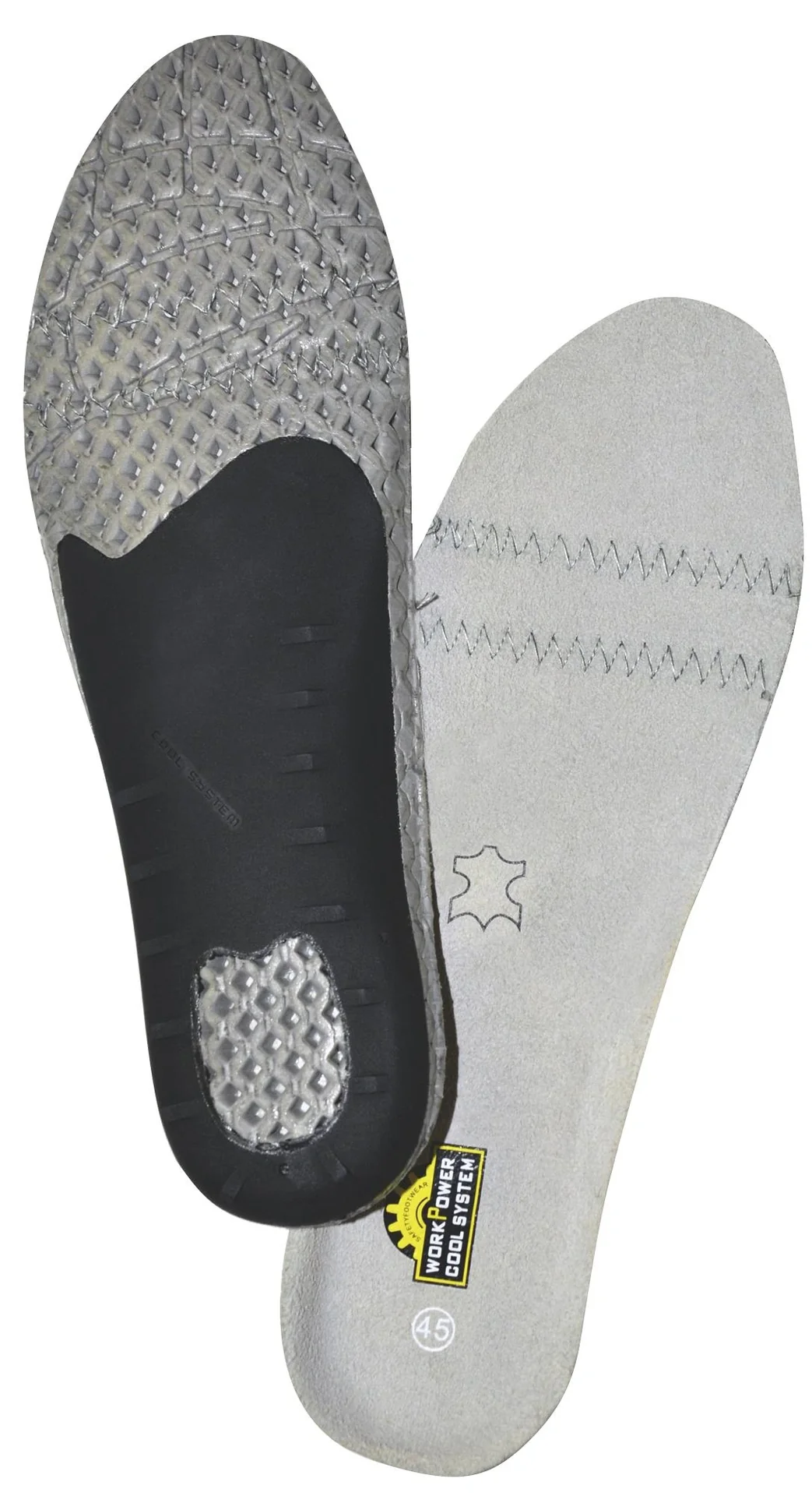 Ledereinlegesohle, Farbe schwarz/grau, Gr.40 - 2