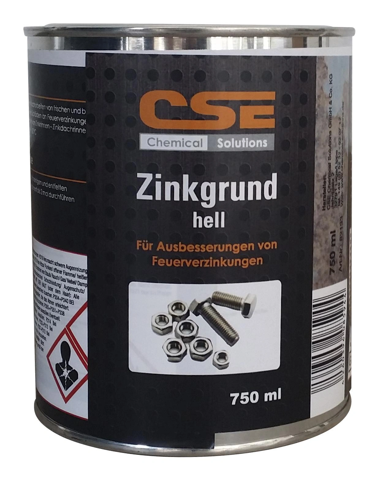 Zinkfarbe, silber-hell, streichfähige Spezialfarbe, 750 ml - 1
