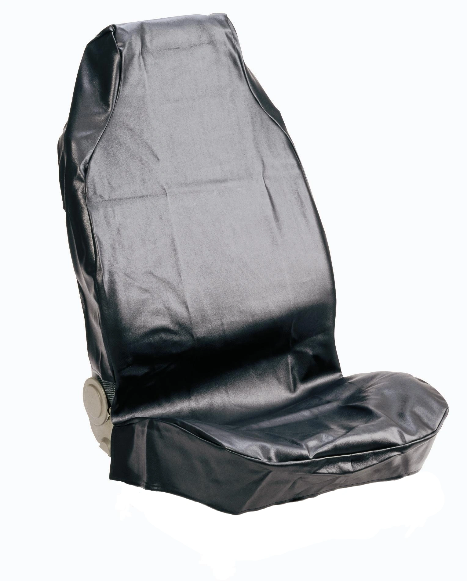 Sitzschoner Kunstleder, schwarz - 3